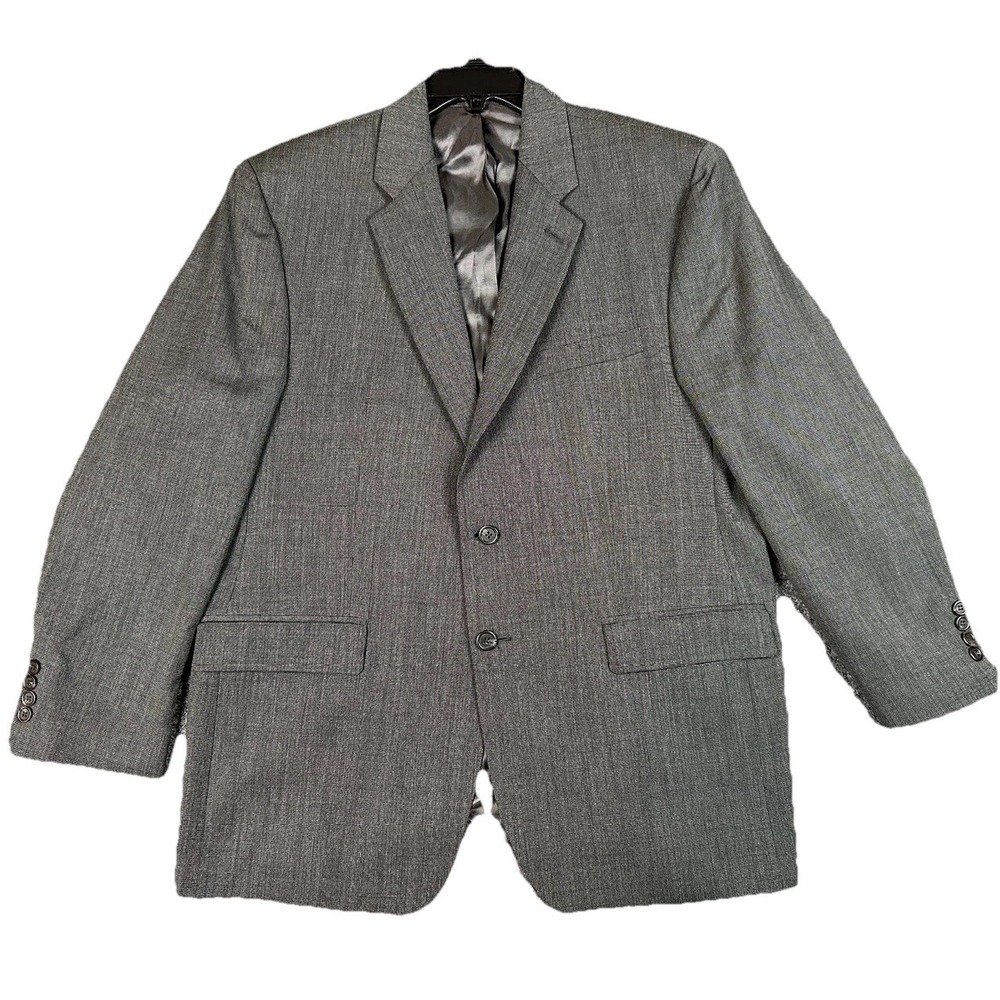 Lauren Ralph Lauren Suit Jacket Mens 44R Gray 100% Wool Sport Coat Union Made